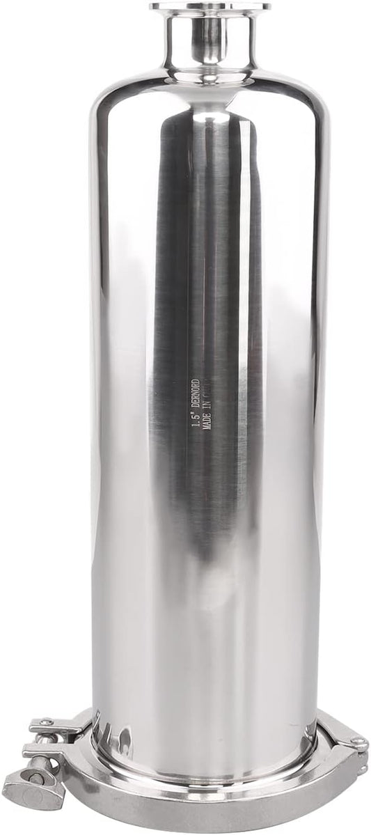 DERNORD 1.5 Inch Tri-Clamp Filter - SS304 Sanitary Fittings Inline Straight Strainer with 60 Mesh Stainless Screen