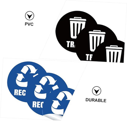 Recycle Decals for Trash Can Waste Bin Sticker Waste Sorting Decals Remind Sorting Habit
