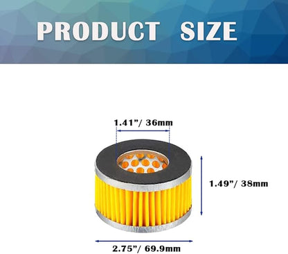4PCS Air Compressor Intake Paper Filter Elements Piston Type Replacement Filter Element Accessories HE014