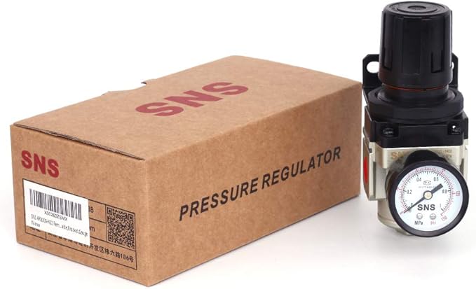 SNS AR3000-N02 Female Thread 1/4 NPT Air Pressure Regulator 0-150 PSI Adjustable,Bracket,Gauge