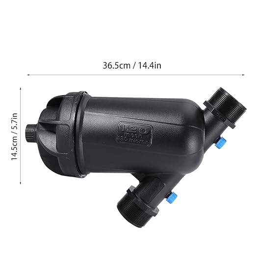 Gardening Filter Irrigation Filter Y Type Mesh Drip Irrigation Filtration Equipment for Greenhouse Agricultural Farm Garden Plastic MNPT 2in DN50 120mesh (Medium)