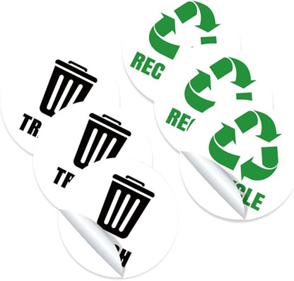 Garbage Classification Labels Self-Adhesive Bin Stickers for Trash Can Waste Sorting Decals for Home