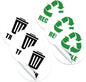 Garbage Classification Labels Self-Adhesive Bin Stickers for Trash Can Waste Sorting Decals for Home