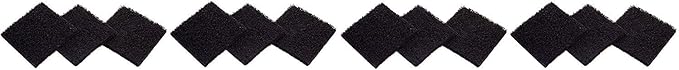 CFS – Pack of 12, Premium Activated Carbon Filters for Kitchen Compost Collector Compatible with Exaco ECO 2500 Models – Fresh & Filtered Air for Indoor – Charcoal Air Filter Sheet – 3.5" x 3.5"