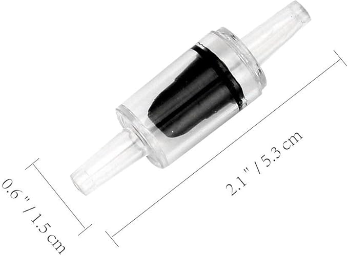 Aquarium Check Valves - 16pcs One Way Air Pump Valves Non-Return for 3/16 inch Fish Tank Aerator Airline Tubing Accessories Pipe Fitting Clear