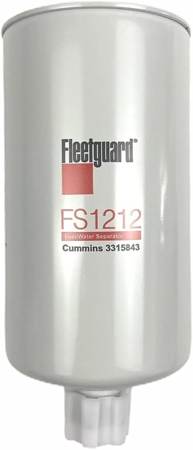 FS1212 Fleetguard Fuel/Water Separator Spin-On Filter (Pack of 1)