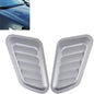 KaTur 1 Pair Universal Car ABS Decorative Air Flow Intake Scoop Turbo Bonnet Vent Cover Hood (Gray)