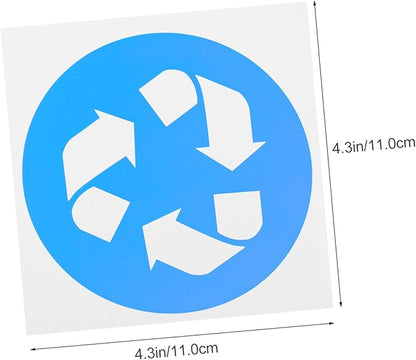 DOITOOL 12pcs Trash Can Recycling Labels Garbage Bin Stickers for Easy Waste Sorting Self-Adhesive Decals for Indoor Outdoor Use