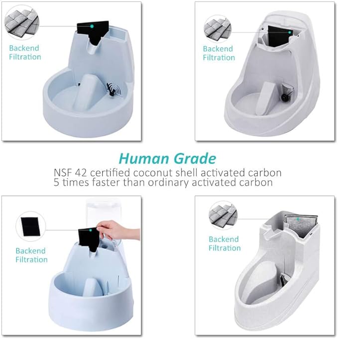 Water Fountain Filters Compatible Replacement for Drinkwell Platium Pet Dog Cat Fountain Premium Charcoal Filters 12 Pack