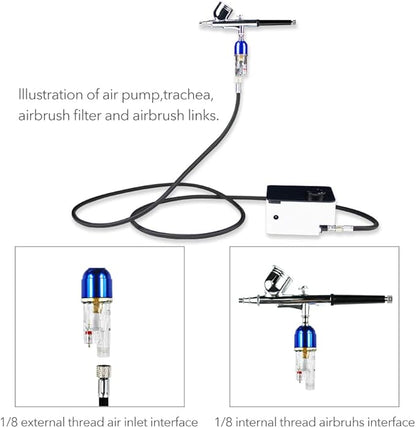 HUBEST New Airbrush Filter 1/8'' Comfortable Handy in-Line Mini Air Filter Moisture Water Trap Spray Pen Brush Tool Oil-Water Separator