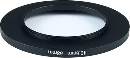 40.5mm to 58mm Step-Up Ring Filter Adapter for All Brands UV ND CPL Metal Ring Step-Up Rings Adapter Filter (40.5mm-58mm)
