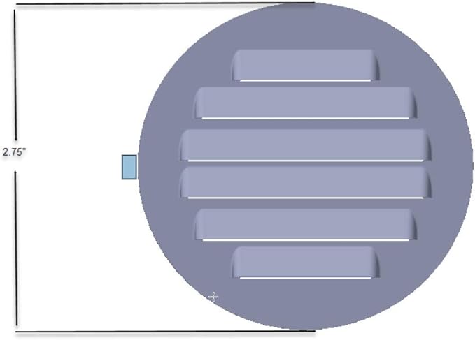 Louvered Vent, Bug Screen, 60ppi Filter, Seal and Cap, 2.5", Black