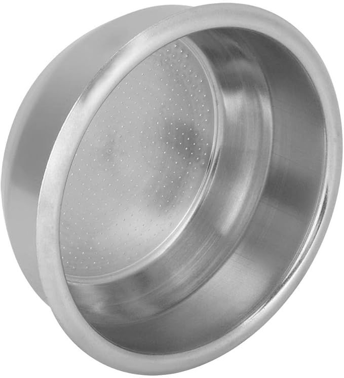 Fdit 58mm Stainless Steel Coffee Filter Basket Single Layer Double Doses Filter Coffee Machine Replacement Parts