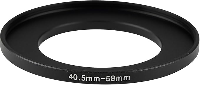40.5-58mm Metal Step-Up Ring Adapter Compatible with Mirrorless Cameras DSLR Lens, UV CPL ND Filter Thread Converter, Black