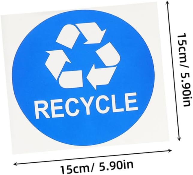 8pcs Garbage Can Stickers Waste Sorting Decals Recycling Bin Sticker Kitchen Trashcan Decals PVC Material