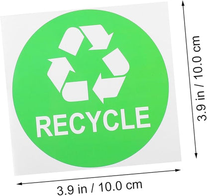Garbage Can Recycling Stickers 9pcs Waste Sorting Decals Removable Adhesive Black Small Trash Can