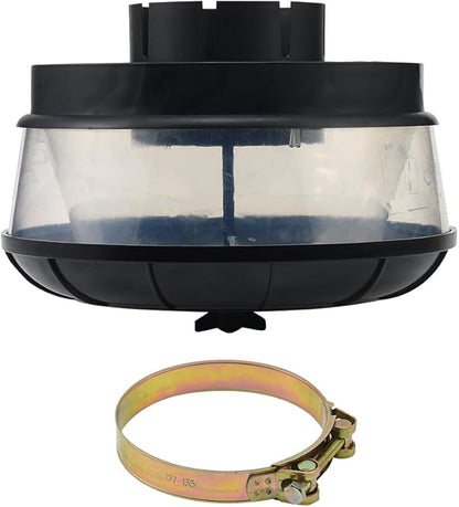 Universal Air Pre-Cleaner Assembly 5 Inch Inner Diameter Intake Inlet, with Pipe Clamp Hoop Clip Ring, Replacement Parts for Tractors, Excavators, Loaders