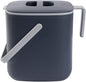 Blue Ginkgo Kitchen Compost Bin [2.6L / 0.69 GAL] – Filter-Free, Odor-Tight Countertop Food Waste Pail with Handles (Made in Korea, Gray)