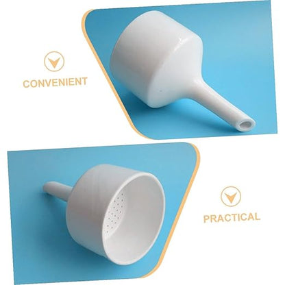 Veemoon 2pcs Buchner Funnels Set 100ml and 60ml White Scientific Filter Funnels for Laboratory Liquid Transfer Wide Mouth Filling