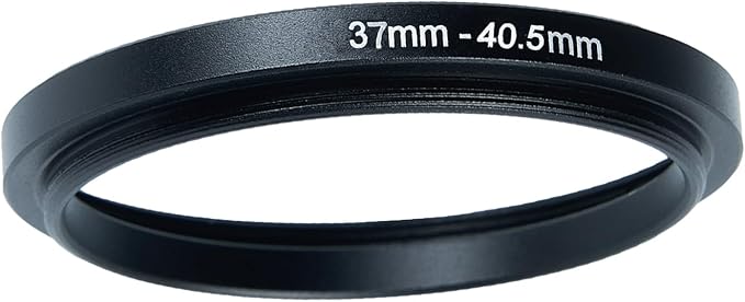 37mm Lens to 40.5mm Camera Lens Adapter 37mm to 40.5mm Step Up Ring Adapter Ring for All Brands of UV ND CPL, with Premium Lens Wiping Cloth 2 Pack (37mm-40.5mm)