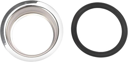 Extended Sink Flange Stainless Steel Deep Garbage Disposal Flange with Rubber Gasket Food Waste Filtering Replacement Part for 3 Bolt Mount Kitchen Sink Drain