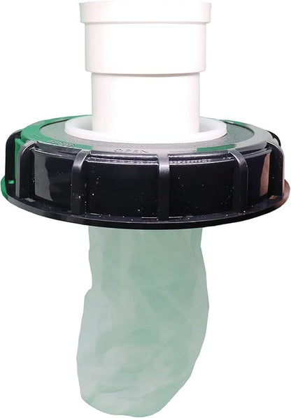 samou IBC Lid Filter 165 mm Straight Ton Barrel Cover with Nylon Washable IBC Tank Lid Filter for mounting on IBC Container Rainwater Tank IBC 1000 Liters DN150