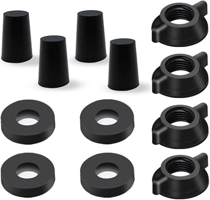 Replacement Kit for Berkey Water Filter System Elements - 4 Wing nuts, 4 Washers & 4 Silicone Blocking Plugs Compatible with Berkey Gravity Filtration System and Black Activated Carbon Water Filters