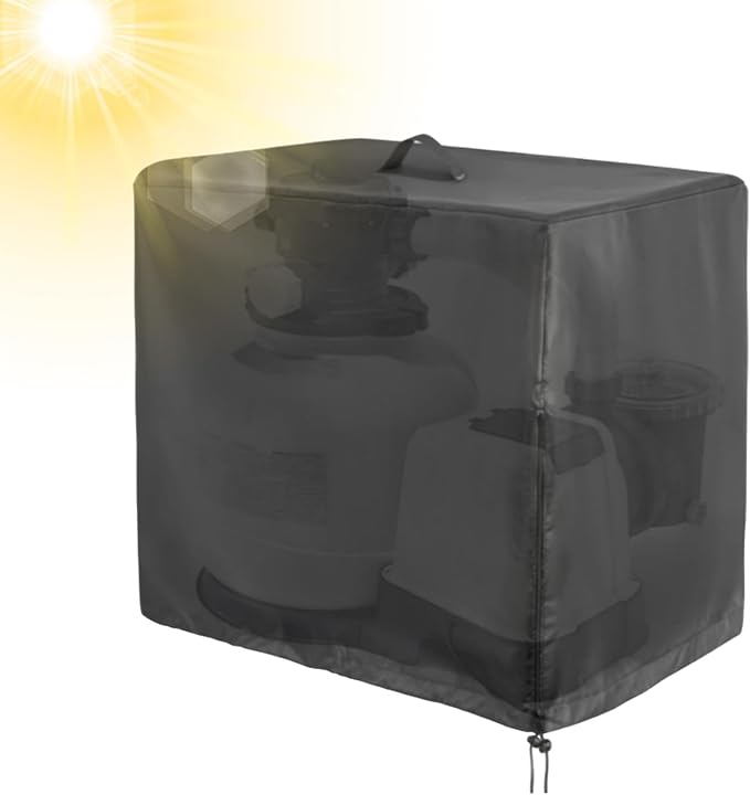 Pump Cover - Anti-Uv Ground Shelter | Outdoor Pool Filterr Box Enclosure, Sands Filters Protection Enclosure, Oxford Fabric Pools Filter Cover for Sand Filtter, Protects Fro