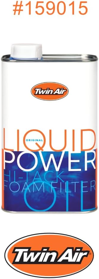 Liquid Power Air Filter Oil (1 Liter) - High Performance Blue Formula for Superior Dust Trapping, Waterproof Protection on Foam Filters for Motocross, Dirt Bikes, ATVs, & Powersports Engines