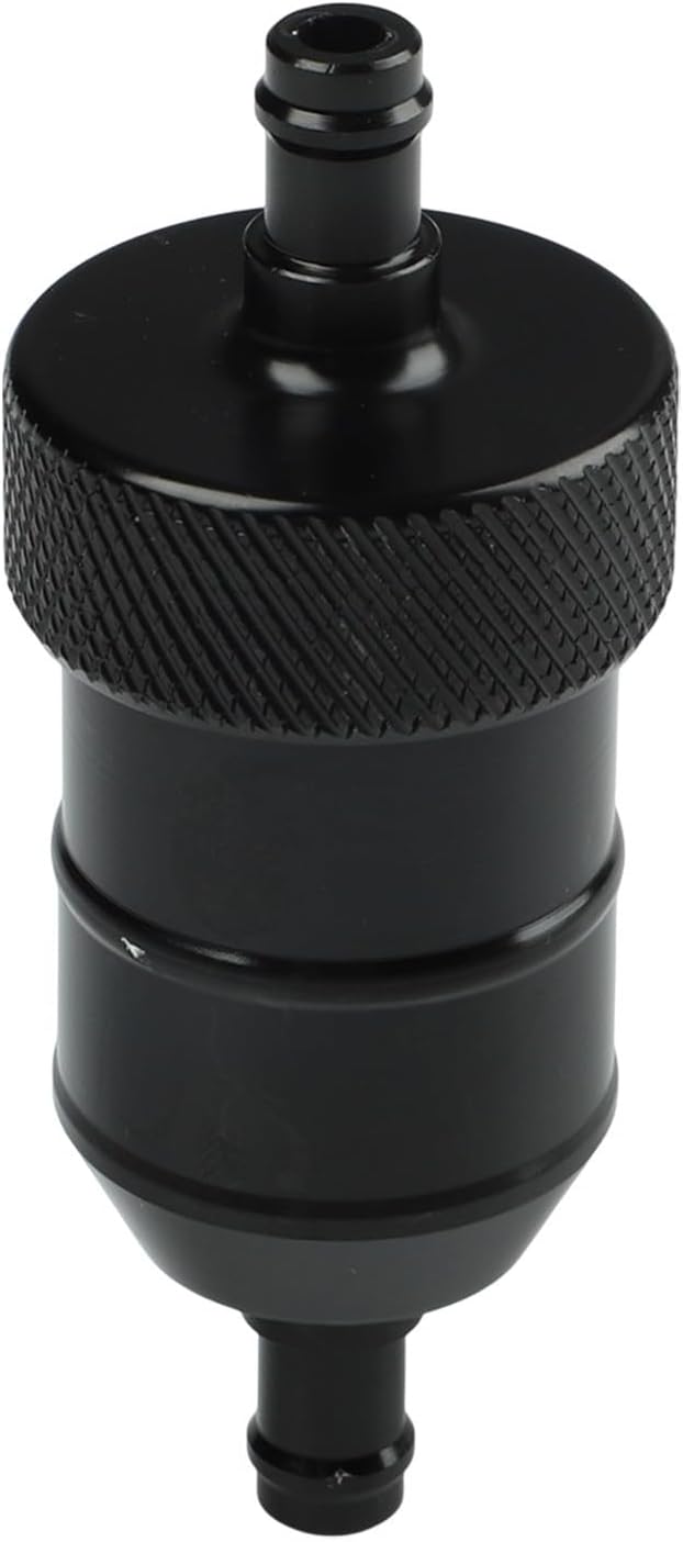 8MM Aluminum Alloy Inline for Fuel Filter with 5 Reusable Elements for Motorcycle and Outdoor Power Equipment