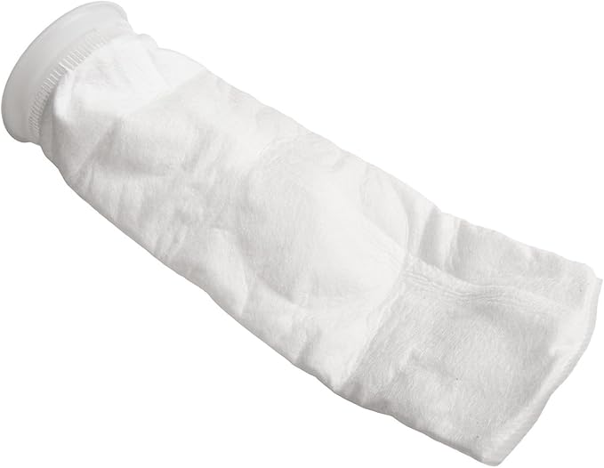 Filter Bag PP Non-Woven for Treatment, 25µm 50µm 100µm 150µm, Reusable Thermal Fixed Wool Monofilament Fabric, White Ø 105 mm x 380 mm(150µm-1pc)