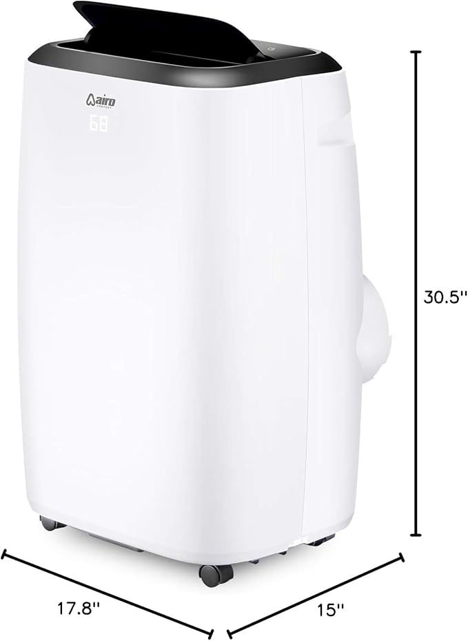 Portable Air Conditioners 8,000 BTU AIRO COMFORT, AC Unit Floor Standing with Remote Control & DYI Installation Kit