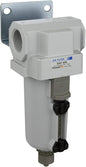 PneumaticPlus SAF400-N06B-MEP Compressed Air Particulate Filter 3/4" NPT, 10 Micron - Metal Bowl w/Manual Drain, Bracket