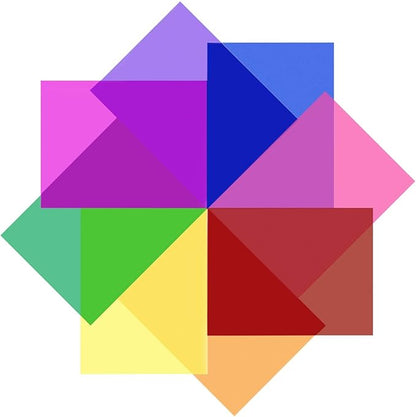 Sakolla 8 Pieces Transparent Color Correction Lighting Gel Filter - Colored Gel Light Filter Plastic Sheet, 8.5 x 11 Inch, 8 Colors