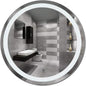 Bathroom Mirrors Round Waterproof Illuminated LED Wall Makeup Mirrors with White Light Sensor Touch Control and Demister Pad (Size : 70cm)