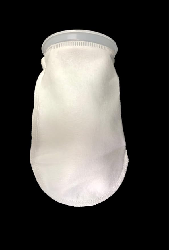 Wave Point 7 Inch Ring Filter Socks 200 Micron - Aquarium Felt Filter Bags - 7 Inch Ring by 14 Inches Long [Long Version] - Fits Eshopps and Aqueon (12 pk)