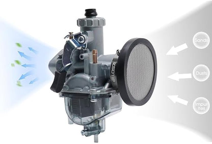 40mm Carburetor Velocity Stack Air Filter Cleaner Modified Trumpet with Sponge Filter Steel Mesh for VM22 PZ22 PD18J BT200X Shortest Fast Intake Suggest for Small Displacement (Titan,40mm)