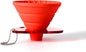 2-in-1 Pour Over Coffee Dripper - Silicone Pour Over Coffee Maker, Collapsible Dripper, Use V60 or Wave Paper Filter, Reusable Portable Coffee Filter for travel Camping- Single Cup (Red)