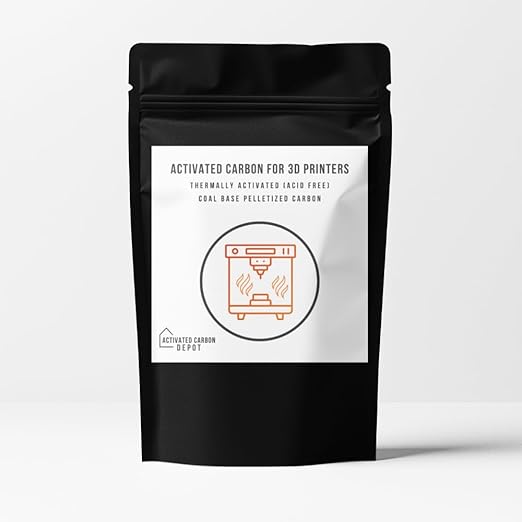 Pellet Carbon for 3D Printing & Laser Fume Filtration | Activated Carbon Depot | Low-Dust 3D Printer Filter Replacement Media | Thermally Activated 4MM Pelletized Carbon (6, Pounds)