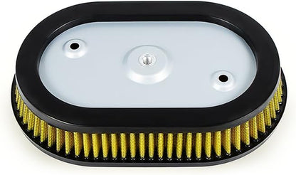 High-Flo Replacement Air Filter Element For Ventilator - Milwaukee-Eight Engine '18-later Softail and '17-later Touring and Trike Models Equipped with 114 Air Cleaner (Yellow 114 Air Cleaner)