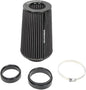 Universal 3/3.5/4" (75/89/100mm) High-Flow Air Filter, Reusable Cone Cold Air Intake, High Performance, Clamp-On Car High Flow Air Kit, Flange Diameter: 3/3.5/4 Inch, Height: 10 Inch, BLACK