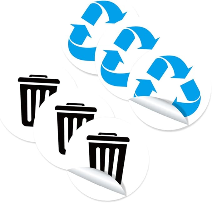 DECHOUS 1set Self-Adhesive Garbage Sorting Label Stickers of Waste Container Decals PVC Decals for Classification Office Outdoor Use