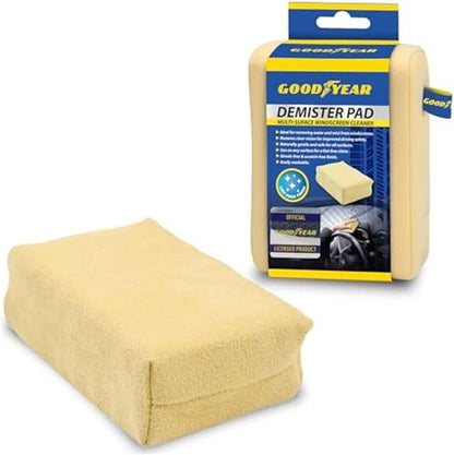 Goodyear 902540 Car Windscreen Demister Pad Micro Fibre Sponge for Mirror Window Glass Fog Remover