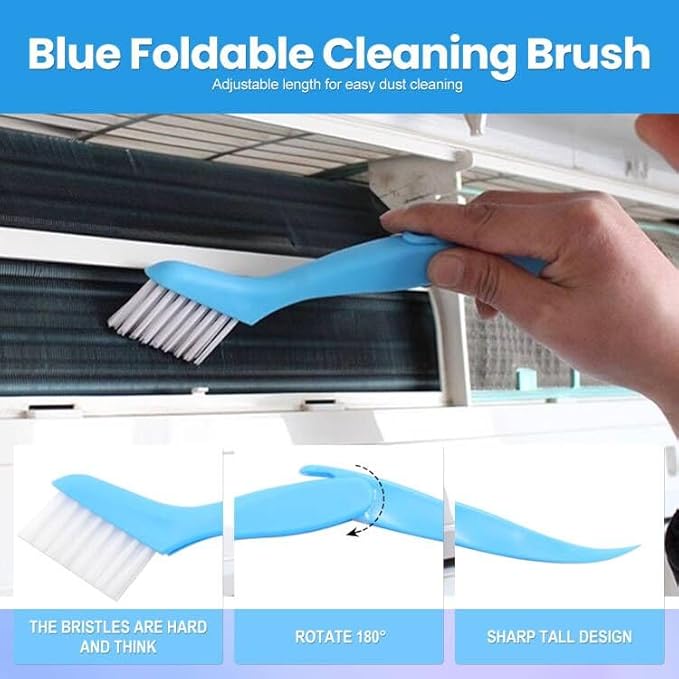 6 PCS Air Conditioning Fin Cleaner Set, Air Conditioner Fin Comb Straightener Tool, HVAC Coil Cleaning Brush for AC Radiator Evaporator Maintenance Clean Tool