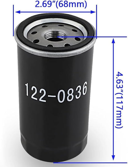 122-0836 Oil Filter 140-3116 Air Filter for Cummins Onan 5500 7000 RV Generators HGJAA HGJAB HGJAC Marquis Gold/RV QG Marquis Platinum QG EFI-Oil Change Kit