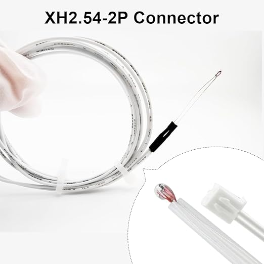 5Pcs Ender 3 Pro Thermistor Upgrade, Ender 5 Thermistor, 3D Printer ohm NTC 3950 Thermistor 100K Glass Bead Thermistor Use for Creality Ender 3/Ender 3 V2/Ender 3 Neo,Ender 5 Pro/Plus, Voxelab Aquila,