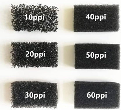 30 ppi Reticulated Sponge Regicell Automotive Air Filter, Noise Suppression Filtration, Black Speaker Foam Size (4, 24 X 36 X 1/2")