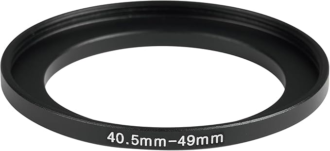 40.5-49mm Metal Step-Up Ring Adapter Compatible with Mirrorless Cameras DSLR Lens, UV CPL ND Filter Thread Converter, Black