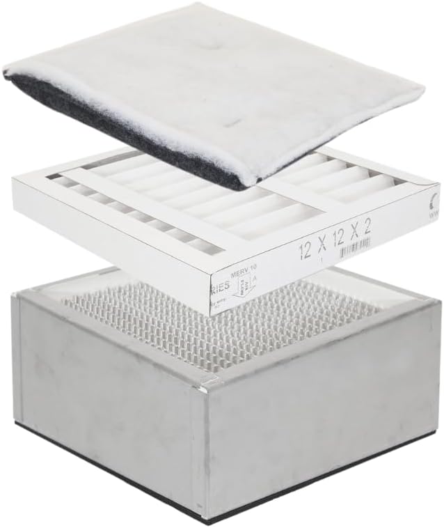 Extract-All Salon Pure Air Revolution Fume Extractor Replacement Filters 1 Pleated Pre-Filter, 1 Primary HEPA Filter, and 1 Disposable Activated Carbon Pad (Pack of 3)