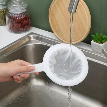 Kitchen Ultra-Fine Nylon Mesh Strainer I Filter Spoon Sieve For Soy Milk, Coffee, Milk, Yogurt, Juice, Enzymes, Honey, Wine, Rice Milk, Tofu brain